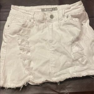 White Denim Skirt